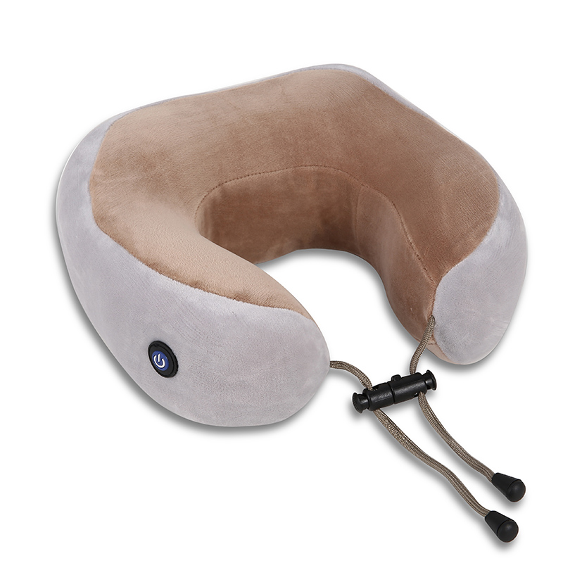 Batteria AA Cuscino per massaggio a forma di U Cuscino per massaggio al collo in memory foam Cuscino per massaggio al collo
